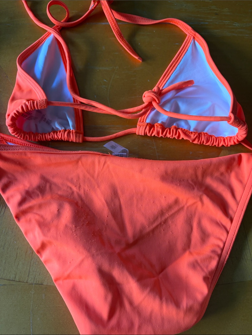 Victoria's Secret Neon Orange and Teal Bikini Top - Picture 3 of 3